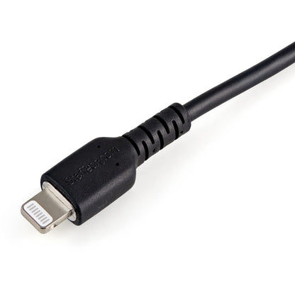 Câble USB-A vers Lightning noir durable de 30 cm de StarTech.com, câble de charge/synchronisation robuste et résistant pour Apple iPhone/iPad certifié MFi RUSBLTMM30CMB