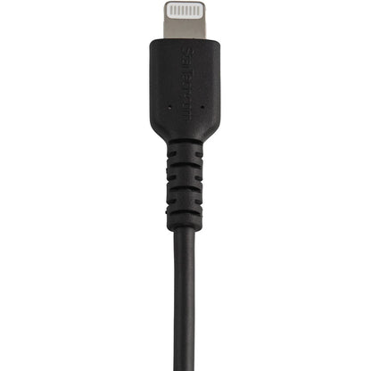 Câble USB-A vers Lightning noir durable de 30 cm de StarTech.com, câble de charge/synchronisation robuste et résistant pour Apple iPhone/iPad certifié MFi RUSBLTMM30CMB