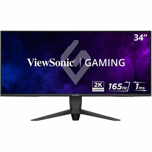 Moniteur de jeu ViewSonic VX3418-2K 34" 21:9 1440p 1 ms 165 Hz avec FreeSync Premium, Eye Care, HDMI, DisplayPort et USB VX3418-2K
