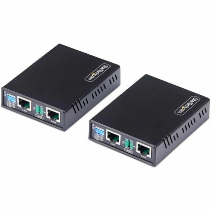 StarTech.com Kit d'extension Ethernet 10/100, jusqu'à 800 m, LAN longue portée sur câble à paire unique/RJ45 UTP, pour caméra IP distante/AP WiFi C2-ETHERNET-EXTENDER