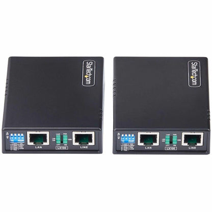 StarTech.com Kit d'extension Ethernet 10/100, jusqu'à 800 m, LAN longue portée sur câble à paire unique/RJ45 UTP, pour caméra IP distante/AP WiFi C2-ETHERNET-EXTENDER