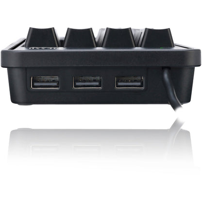 Adesso 19-Key Mechanical Keypad with 3-Port USB Hub AKB-600HB