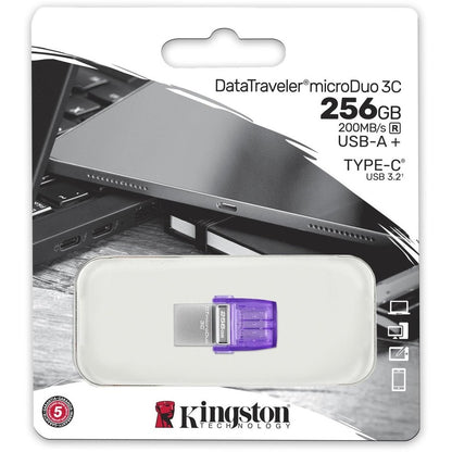 Clé USB Kingston DataTraveler microDuo 3C DTDUO3CG3/256 Go