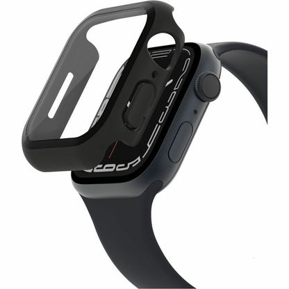 Belkin TemperedCurve 2-en-1 Protection d'écran traitée + pare-chocs pour Apple Watch Series 8 Noir, Transparent OVG004ZZBK-REV
