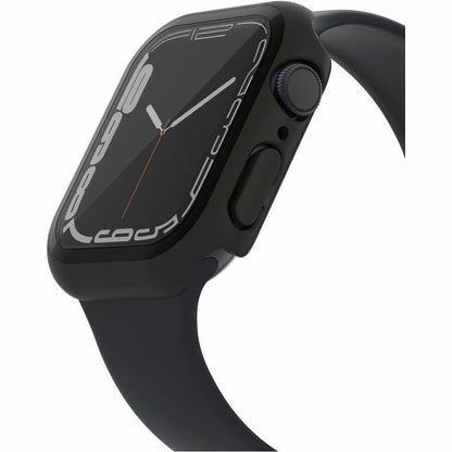 Belkin TemperedCurve 2-en-1 Protection d'écran traitée + pare-chocs pour Apple Watch Series 8 Noir, Transparent OVG004ZZBK-REV