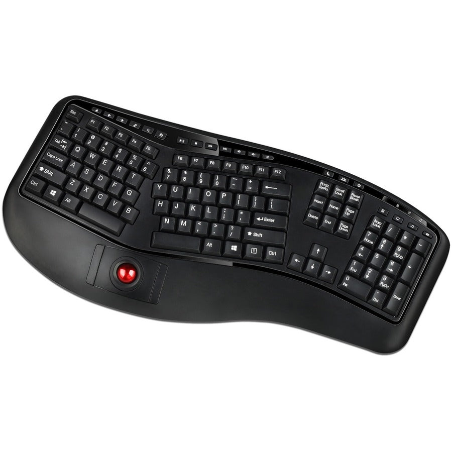 Clavier à boule de commande ergonomique sans fil Adesso 2,4 GHz WKB-3500UB