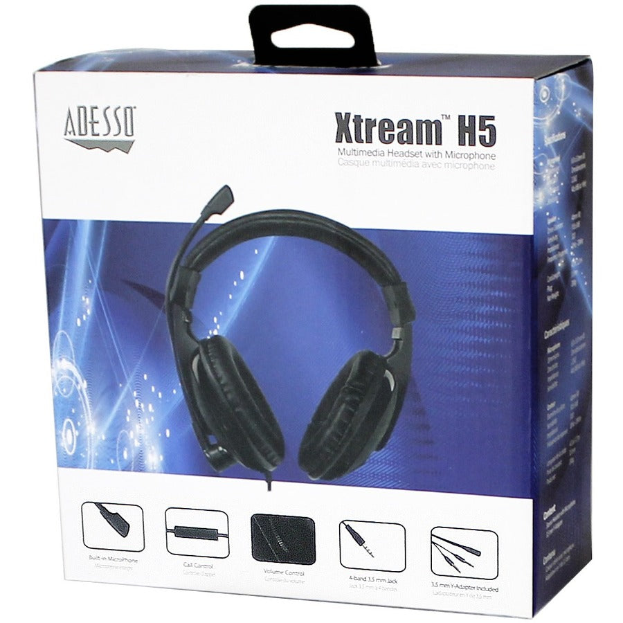Adesso Xtream H5 - Casque multimédia avec microphone XTREAM H5