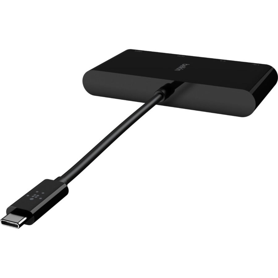 Adaptateur multiport USB-C Belkin, USB-C vers HDMI - USB A 3.0 - VGA - Ethernet, jusqu'à une résolution 4K AVC005BK-BL