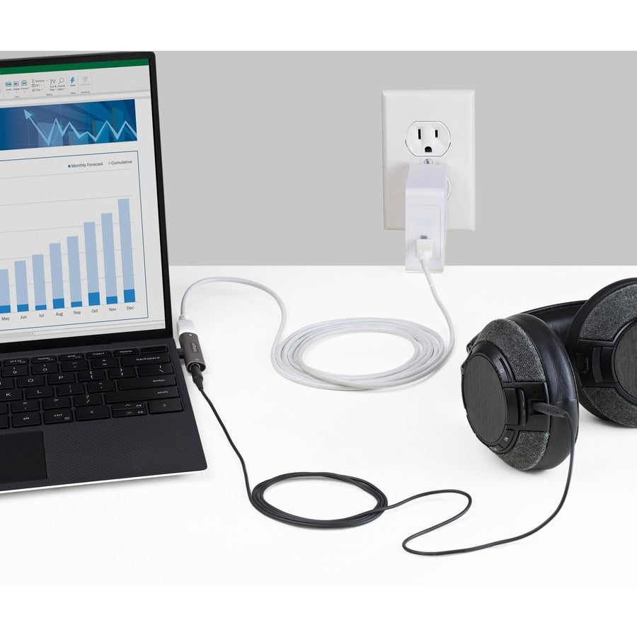 Adaptateur audio et de charge USB C StarTech.com, adaptateur audio USB-C avec prise casque 3,5 mm et chargement USB Type-C PD, pour téléphone/tablette USB-C CDP235APDM