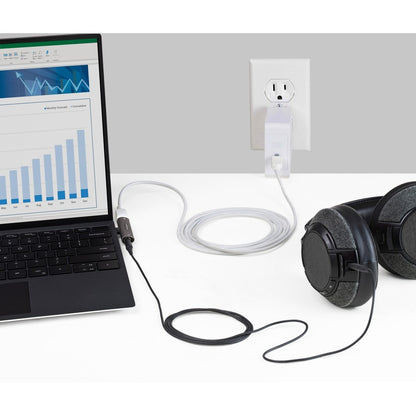 Adaptateur audio et de charge USB C StarTech.com, adaptateur audio USB-C avec prise casque 3,5 mm et chargement USB Type-C PD, pour téléphone/tablette USB-C CDP235APDM