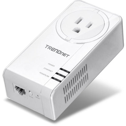 Adaptateur TRENDnet Powerline 1300 AV2 avec kit d'adaptateur de prise intégré, comprend 2 adaptateurs TPL-423E, IEEE 1905.1 et IEEE 1901, port Gigabit, portée jusqu'à 300 m (984 pi), blanc, TPL-423E2K TPL-423E2K