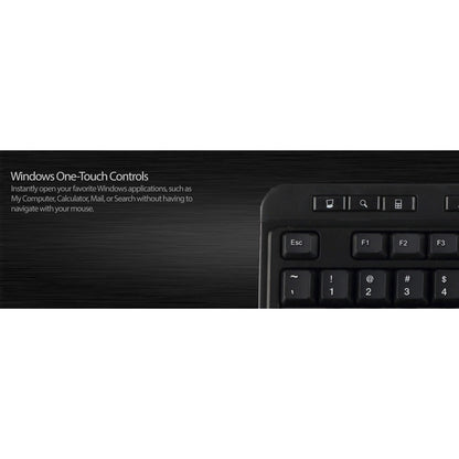 Clavier de bureau multimédia Adesso avec concentrateur USB à 3 ports AKB-132HB