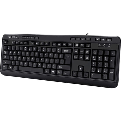 Clavier de bureau multimédia Adesso avec concentrateur USB à 3 ports AKB-132HB