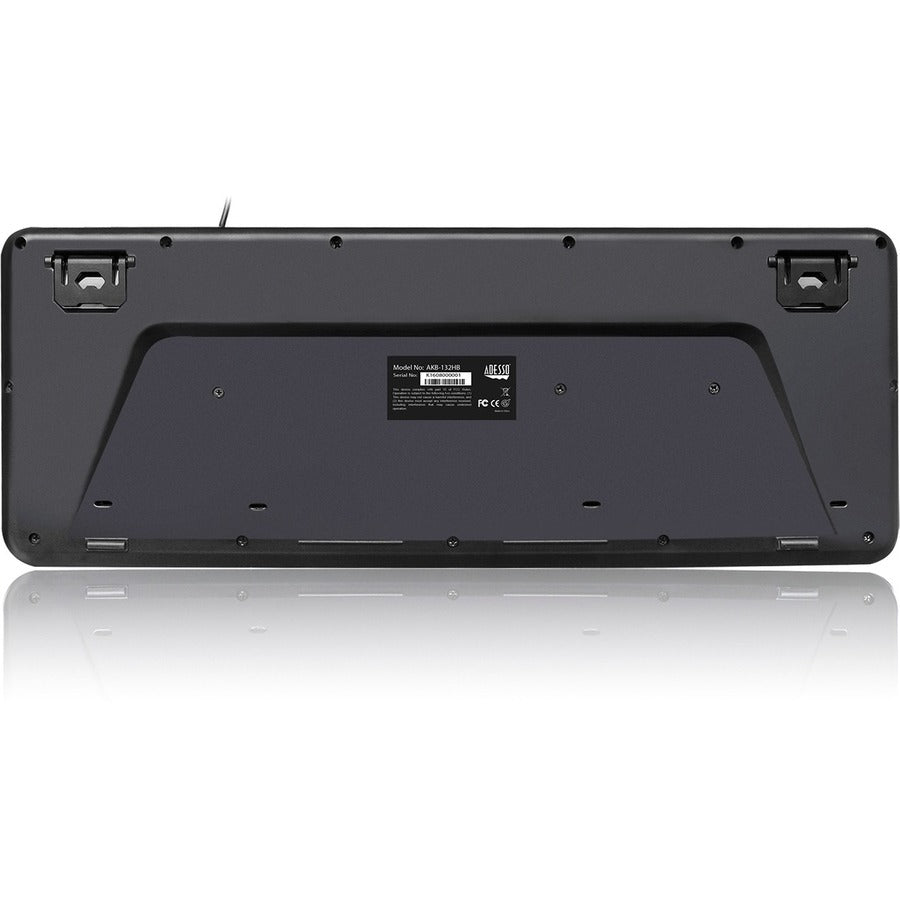 Clavier de bureau multimédia Adesso avec concentrateur USB à 3 ports AKB-132HB