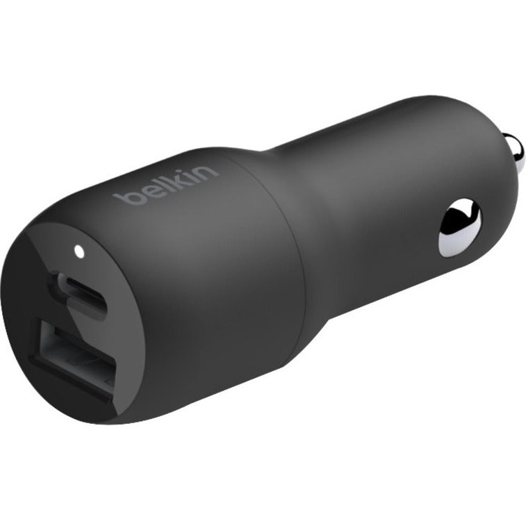 Chargeur de voiture double Belkin BoostCharge avec PPS 37 W + câble USB-C avec connecteur Lightning CCB004BT1MBK-B5