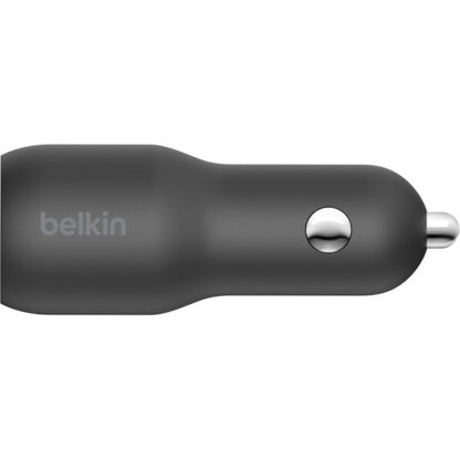 Chargeur de voiture double Belkin BoostCharge avec PPS 37 W + câble USB-C avec connecteur Lightning CCB004BT1MBK-B5