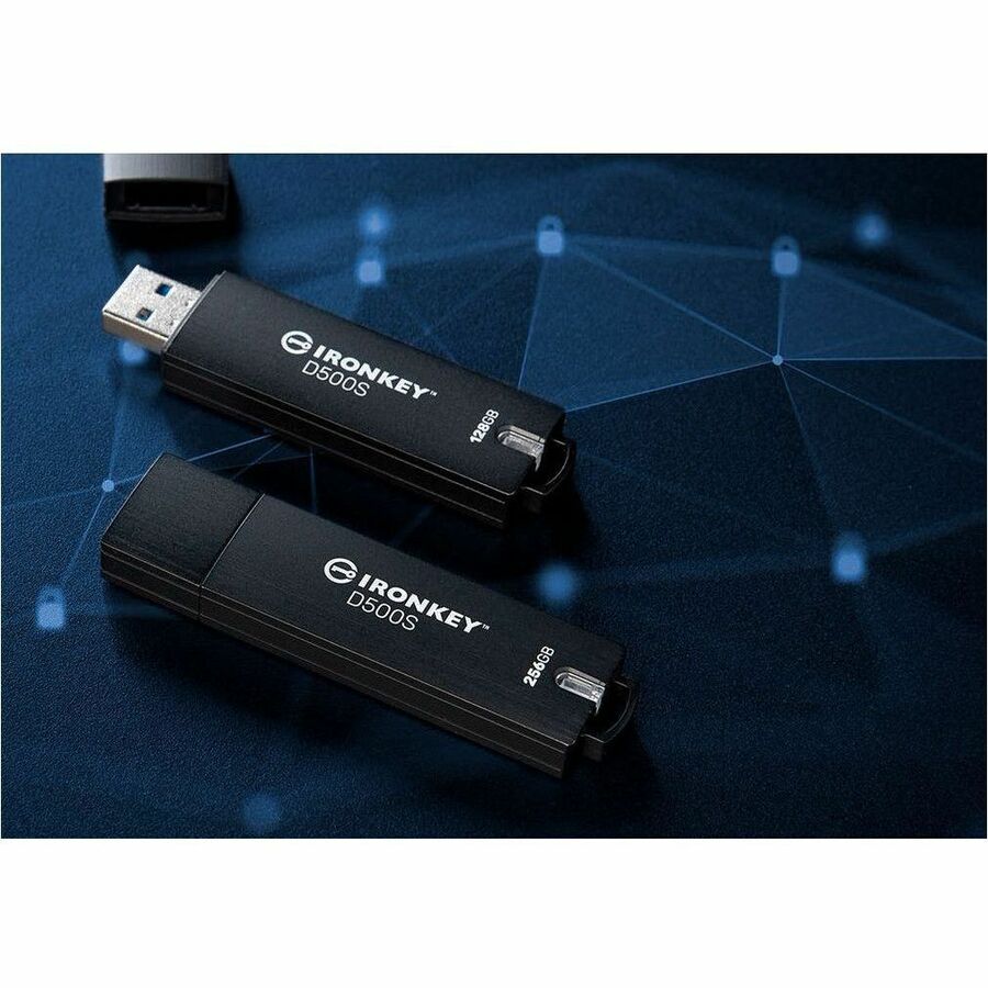 Clé USB 3.2 (1ère génération) Type A Kingston IronKey D500S 128 Go IKD500S/128 Go