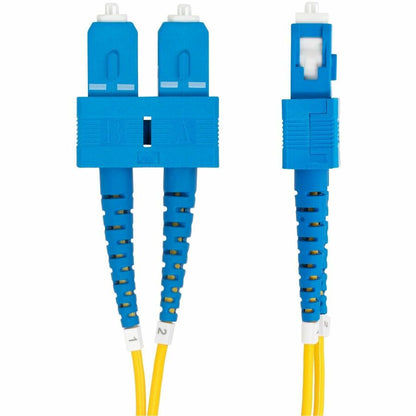 StarTech.com 2m (6.6ft) SC to SC (UPC) OS2 Single Mode Duplex Fiber Optic Cable, 9/125, 40G/100G, Low Insertion Loss, LSZH Jumper Cord SMDOS2SCSC2M