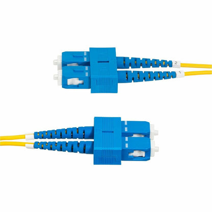 StarTech.com 2m (6.6ft) SC to SC (UPC) OS2 Single Mode Duplex Fiber Optic Cable, 9/125, 40G/100G, Low Insertion Loss, LSZH Jumper Cord SMDOS2SCSC2M