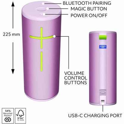 Système d'enceintes Bluetooth portable Ultimate Ears MEGABOOM 4 - Lilas enchanteur 984-001999