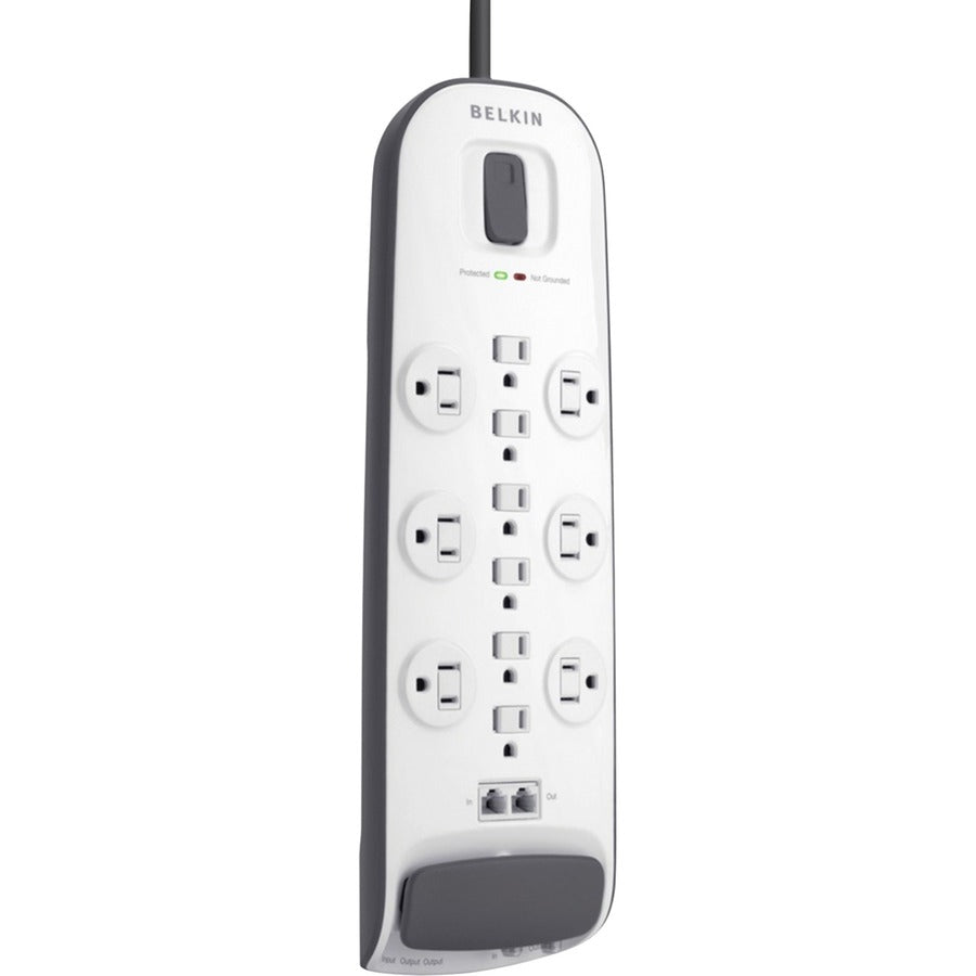 Parasurtenseur Belkin à 12 prises avec cordon d'alimentation de 8 pieds et protection câble/satellite BV112230-08