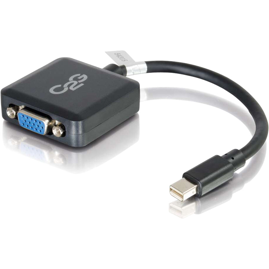 Adaptateur convertisseur Mini DisplayPort mâle vers VGA femelle 8 pouces C2G - Noir 54315