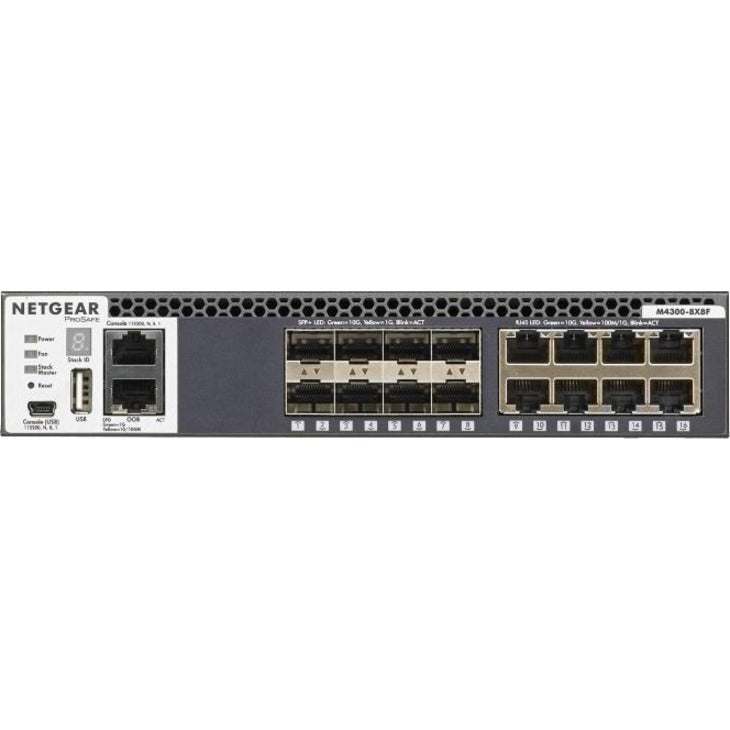 Commutateur géré empilable Netgear M4300 avec 16x10G dont 8x10GBASE-T et 8xSFP+ Layer 3 XSM4316S-100NES