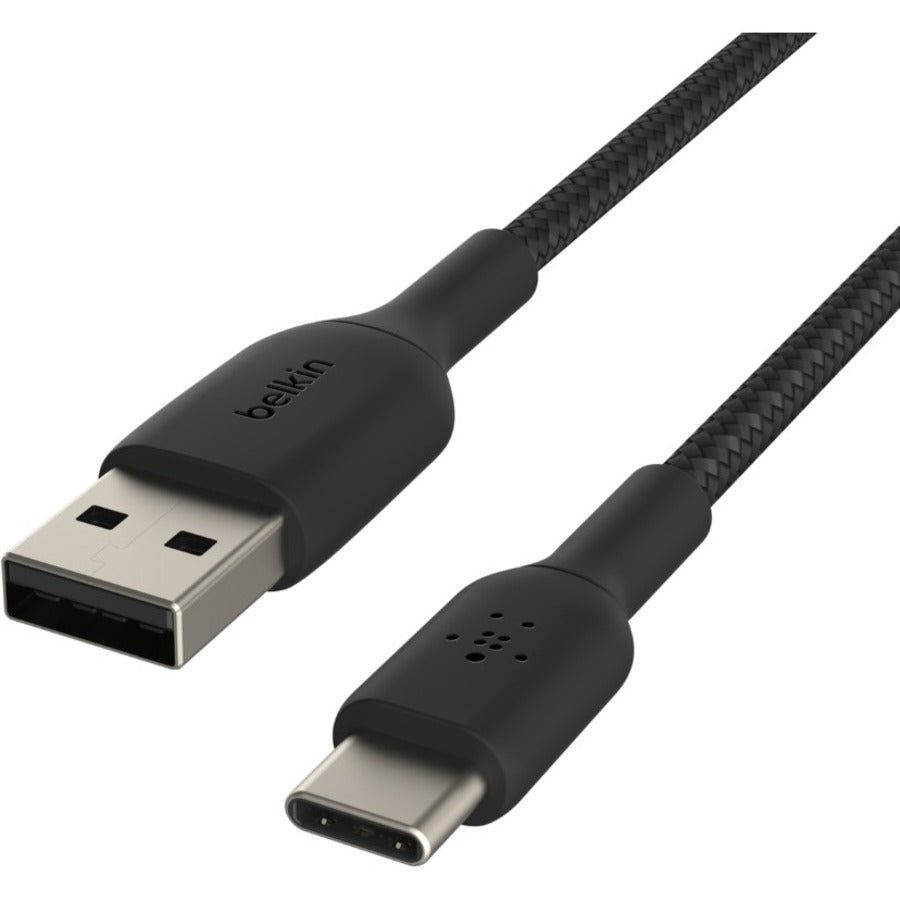 Câble tressé USB-C vers USB-A Belkin (1 m, noir) CAB002BT1MBK