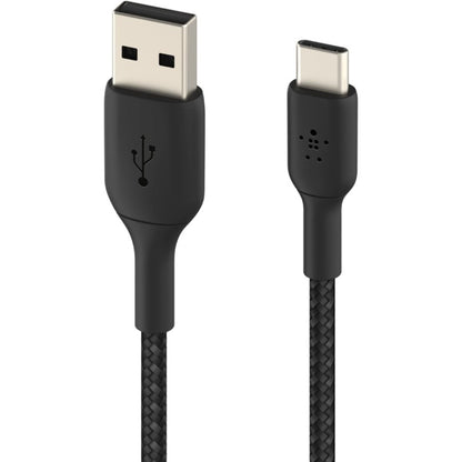 Câble tressé USB-C vers USB-A Belkin (1 m, noir) CAB002BT1MBK