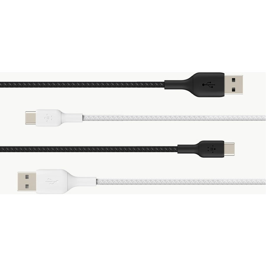 Câble tressé USB-C vers USB-A Belkin (1 m, noir) CAB002BT1MBK