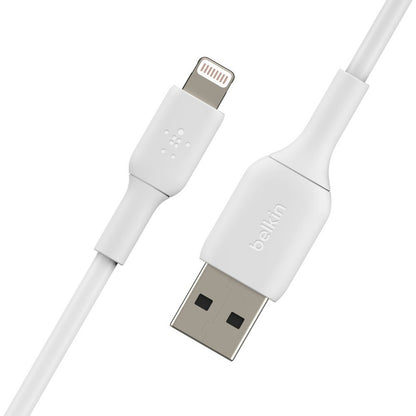Câble Belkin BoostCharge Lightning vers USB-A (15 cm/6 po, blanc) CAA001BT0MWH