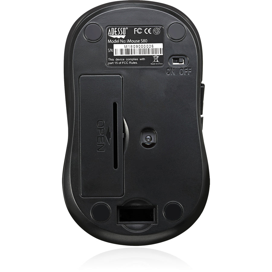 Adesso iMouse S80L - Mini-souris optique sans fil en tissu (bleu) IMOUSE S80L