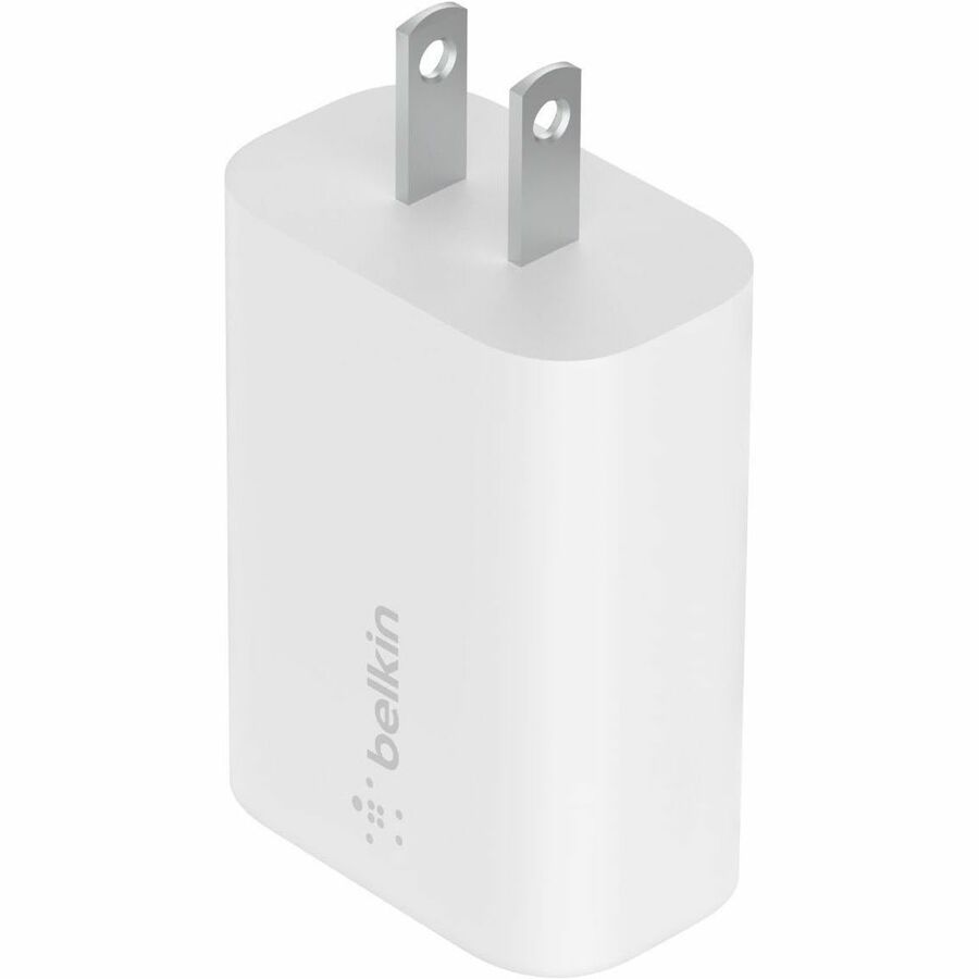 Chargeur mural portable USB-C 25 W de Belkin - 1 x USB-C - Charge rapide - Adaptateur secteur - Blanc WCA004DQWH