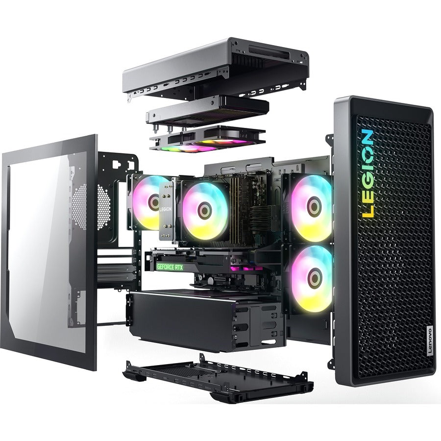 Ordinateur de bureau de jeu Lenovo Legion T5 26IRB8 90UT001RUS - Intel Core i7 14e génération i7-14700F - 32 Go - Disque dur 1 To - SSD 1 To - Tour - Gris orage 90UT001RUS