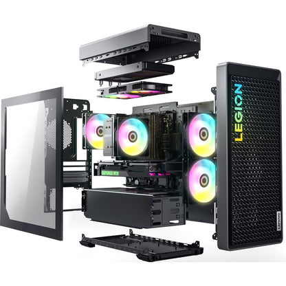 Ordinateur de bureau de jeu Lenovo Legion T5 26IRB8 90UT001RUS - Intel Core i7 14e génération i7-14700F - 32 Go - Disque dur 1 To - SSD 1 To - Tour - Gris orage 90UT001RUS
