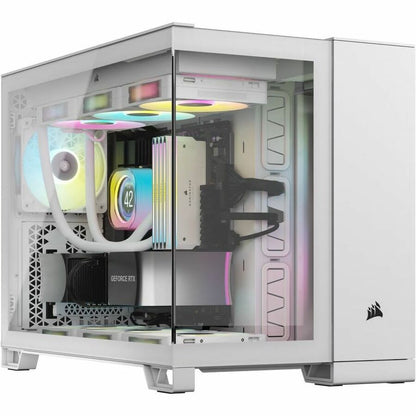 Boîtier PC Corsair iCUE LINK 2500X RGB Micro ATX à double chambre - Blanc CC-9011268-WW