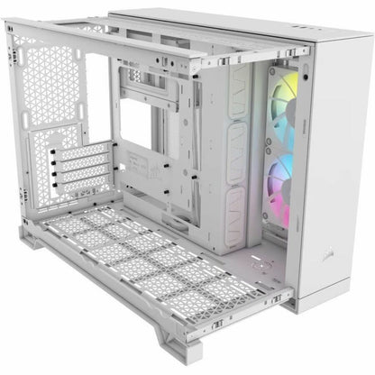 Boîtier PC Corsair iCUE LINK 2500X RGB Micro ATX à double chambre - Blanc CC-9011268-WW