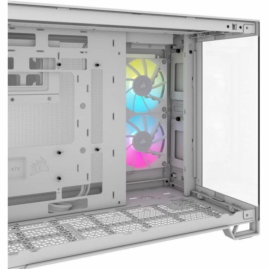 Boîtier PC Corsair iCUE LINK 2500X RGB Micro ATX à double chambre - Blanc CC-9011268-WW