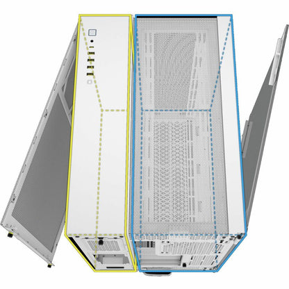 Boîtier PC Corsair 6500D AIRFLOW mi-tour à double chambre - Blanc CC-9011260-WW