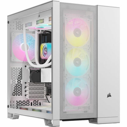 Boîtier PC Corsair 6500D AIRFLOW mi-tour à double chambre - Blanc CC-9011260-WW