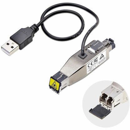 StarTech.com Dongle convertisseur de média Gigabit fibre optique vers Ethernet RJ45, alimenté par USB, SMF/MMF, fibre optique monomode/multimode, boîtier métallique D01ML55U-FIBER-MEDIA