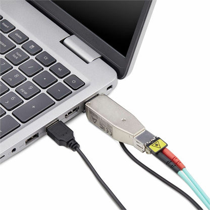 StarTech.com Dongle convertisseur de média Gigabit fibre optique vers Ethernet RJ45, alimenté par USB, SMF/MMF, fibre optique monomode/multimode, boîtier métallique D01ML55U-FIBER-MEDIA