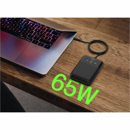 Belkin 65W 3-port USB Power Bank w/ Digital Display - 20K mAh - 2xUSB-C, 1xUSB-A - Portable Charger - w/ USB-C to USB-C Cable - Black BPB020btBK