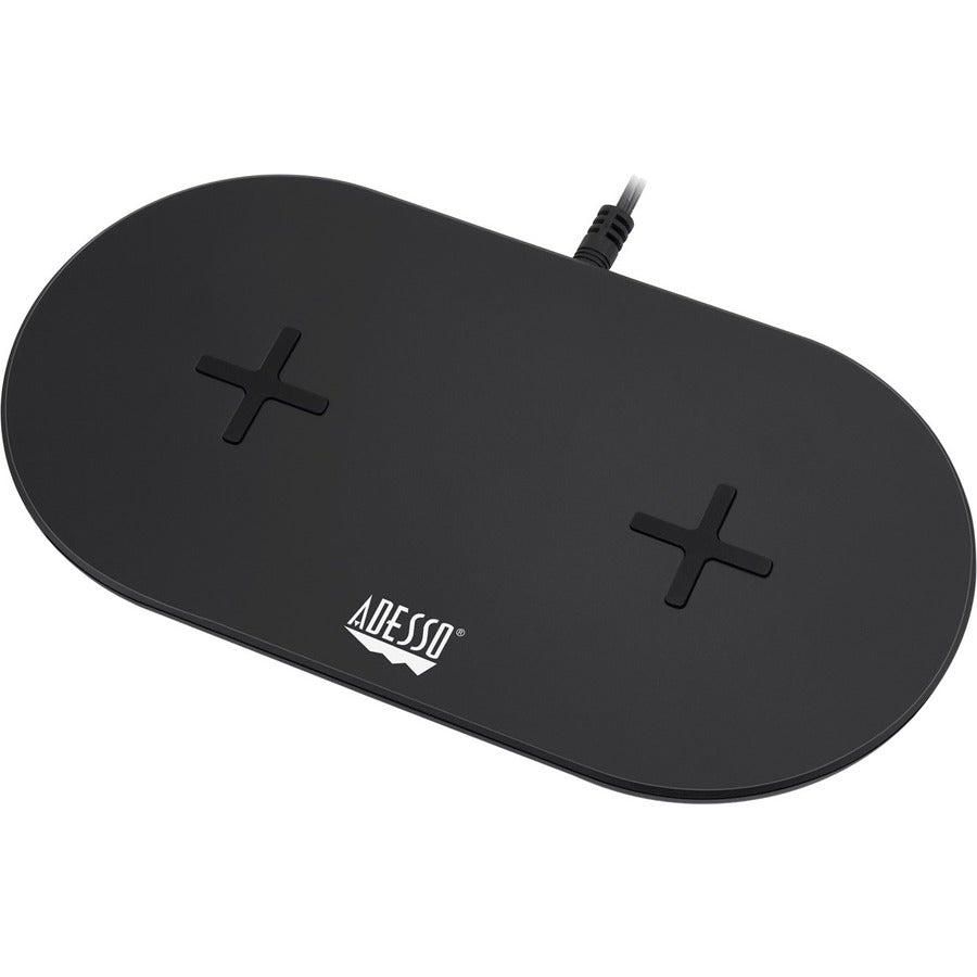 Chargeur rapide sans fil à double bobine certifié Qi Adesso 15 W Max AUH-1040