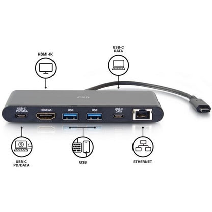 Station d'accueil USB C C2G - USB C vers HDMI 4K, Ethernet et USB 3.0 28845