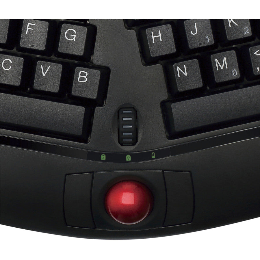 Clavier sans fil ergonomique à boule de commande Adesso Tru-Form Media 3150 - 2,4 GHz WKB-3150UB