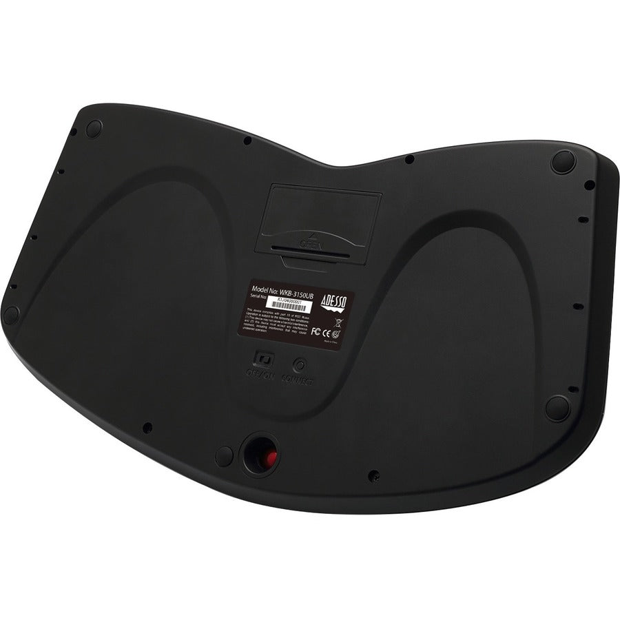 Clavier sans fil ergonomique à boule de commande Adesso Tru-Form Media 3150 - 2,4 GHz WKB-3150UB