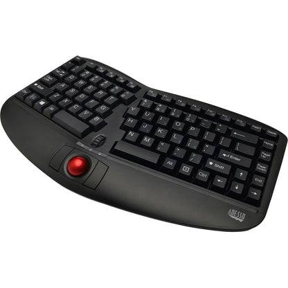 Clavier sans fil ergonomique à boule de commande Adesso Tru-Form Media 3150 - 2,4 GHz WKB-3150UB