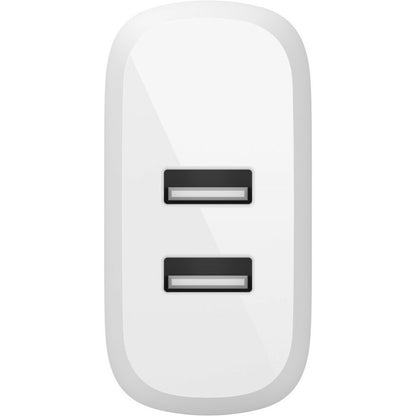 Chargeur mural Belkin BoostCharge Dual USB-A 24 W + câble Lightning vers USB-A - Adaptateur secteur WCD001DQ1MWH