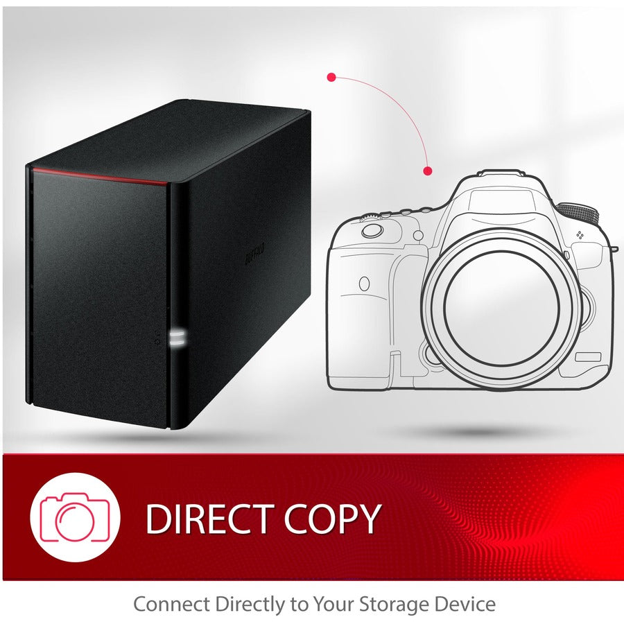 Stockage NAS BUFFALO LinkStation SoHo 220 pour bureau à domicile 4 To Disques durs cloud personnels inclus LS220D0402B